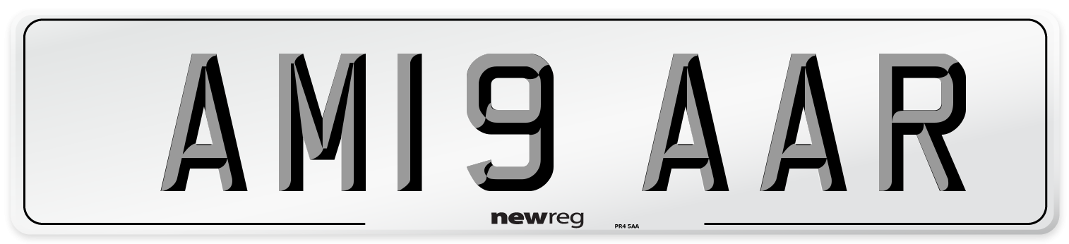 AM19 AAR Number Plate from New Reg